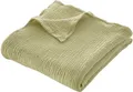 Produktbild: Wohndecke HEVIN, LeGer Home by Lena Gercke, Tagesdecke im Baumwoll-Crinkle-Effekt, Musselin, Kuscheldecke