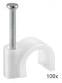 Produktbild: Kabelschelle Nagelschelle Kabelklemmen Befestigung Weiß 100 Stück - 6 mm 17078