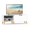 Produktbild: TVSchrank, Fernsehtisch mit 2 Türen, 140 cm lang, TVRegal für Fernseher bis z...