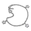 Produktbild: SilberDream Fußkette für Damen 925 Silberschmuck Blümchen offen 25,5cm SDF2105
