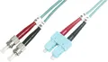Produktbild: Digitus DK-2512-01/3 Glasfaser LWL Anschlusskabel 1.00m Blau [1x ST-Stecker - 1x SC-Stecker] 50/125 µ Multimode OM3