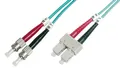 Produktbild: DIGITUS LWL Patchkabel, 2 x ST - SC-Duplex, OM3, 1,0 m