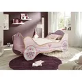 Produktbild: Kinderbett Prinzessin Kutsche Lila Glanz 90x200 cm - Lila