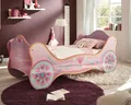 Produktbild: Begabino Autobett Kinderbett Prinzessin Kutsche Lila Glanz 90x200 cm