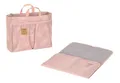 Produktbild: LÄSSIG Baby Kinderwagenorganizer Windeltasche Wickeltasche klein Kulturtasche inkl. Wickelunterlage/Multitalent Organizer Soft Stripes rose