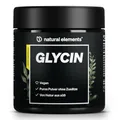 Produktbild: natural elements L-Glycin Pulver – 500g (11 Monate Reichweite) – vegan, optimal dosiert, ohne Zusätze, von Natur aus süß – in Deutschland produziert & laborgeprüft