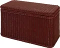 Produktbild: Krines Home Wäschetruhe Rattan Wäschekorb Wäschetruhe Deckel Truhe mit Inlett 80x40x47, mit Inlett