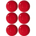 Produktbild: Ritzenhoff & Breker Doppio Kaffeeuntertassen, 6er Set, Rot, ø 16 cm, Kaffee Unterteller mit farbigem Rand, Untere aus Porzellan, Spülmaschinengeeignet