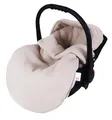 Produktbild: BabyLux Fußsack 90cm für Babyschale, Kinderwagen & Buggy, Minky, ideal für Frühling, Sommer Herbst &, warm & weich Kinderfußsack (Musselin - Beige)