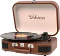 Produktbild: Plattenspieler Vinyl, Voksun Tragbar Vintage Mit Ausgang Bluetooth Lett