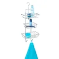 Produktbild: Wenko-Wenselaar GmbH & Co. KG WENKO Milano Duschcaddy, Duschablage, Duschregal für mehr Ordnung in der Dusche, 3 Ablagekörbe, 2 Haken, Maße: 25 x 62 x 14 cm 16824100
