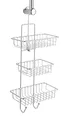 Produktbild: WENKO Duschcaddy Mod. Milano mit 3 Ablagekörben und 2 Haken verchromt ideal für Badezimmer ohne Ablagemöglichkeiten Maße 25 x 62 x 14 cm