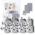 Produktbild: Duschkabinenrolle 23 mm 4x Obere 4x Untere Rolle Duschkabine Ersatzrollen Chrome