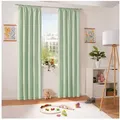 Produktbild: heimtexland Vorhang Dekoschal Baumwolle Fensterdeko Gardine blickdicht (1 St), Kräuselband, blickdicht, Polycotton, Natur I Kräuselband oder Schlaufen I verschiedene Größen grün 135 cm x 245 cm