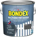 Produktbild: Bondex Holzfarbe für Außen, 2,5 L, Anthrazit, für ca. 25 m², Wetter- & UV-beständig, atmungsaktiv, seidenglänzend