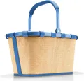 Produktbild: reisenthel carrybag, Einkaufskorb, Korb, Picknickkorb, Frame Raffia Blue, 22 L, BK4122