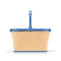 Produktbild: reisenthel carrybag frame raffia blue – Stabiler Einkaufskorb mit viel Stauraum und praktischer Innentasche – Elegantes und wasserabweisendes Design