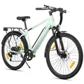 Produktbild: Hiland 26 Zoll-E-Mountainbike, 250W, 7 Gänge, mechanische Scheibenbremse, mit 10,4-Ah-Akku im Rahmen, Schutzblechen und Gepäckträger für Erwachsene