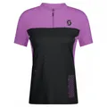 Produktbild: Scott Trail Vertic Zip Damen DH Fahrrad Trikot kurz schwarz/lila 2025 L (40/42)