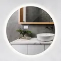 Produktbild: Tulup Led, Blaugrau, Glas, Rund, 40x40x2.4 cm, Spiegel, Wandspiegel