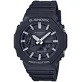 Produktbild: Casio Herren Quartz Armbanduhr, 48.50mm GehäusegröÃŸe mit schwarz analog/digital Zifferblatt und schwarz Plastic/Resin Strap Armband GA-2100-1AER