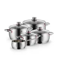 Produktbild: WMF Quality One Topfset Induktion 5-teilig, Kochtopf Set mit Glasdeckel, Cromargan Edelstahl poliert, Induktions Töpfe Set unbeschichtet, Dampföffnung, für alle Herdarten geeignet