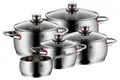 Produktbild: WMF Topfset 5-tlg. Induktion Edelstahl Glasdeckel 16-24cm poliert