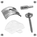 Produktbild: 100 Abstandhalter Sinus 76/18 + Kalotten blank + Spenglerschrauben 4,5x55 A2 V2A
