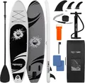 Produktbild: SereneLife Aufblasbares Stand Up Paddle Board mit Premium Zubehör, breites, stabiles Design und rutschfestem Eva-Deckpolster, Kapazität: 158,8 kg