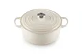 Produktbild: Le Creuset Signature Gusseisen-Bräter mit Deckel, Ø 26 cm, Rund, Für alle Herdarten und Induktion geeignet, Volumen: 5,3 l, 5,135 kg, Meringue, 21177267164430