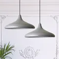 Produktbild: bamyum Champion Pendelleuchte Esstisch 2 Flammig Metall Ø30 cm, Hängelampe Esstisch Vintage, Esstischlampe, Lampenschirm Hängelampe, Pendelleuchte Esstisch, Hängeleuchte Wohnzimmer Esszimmerlampe Grau