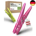 Produktbild: Luna Wäscheklammern 50 Stück aus Kunststoff mit stabiler Aussenringfeder