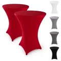 Produktbild: Blumtal Hussen-Set Stehtisch, Elegante Stehtischhusse für Bistrotische rot 75 cm
