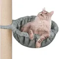 Produktbild: HAPPYPET Universal XXL Liegemulde für Kratzbaum Ø 45 cm - Schlafmulde für große Katzen, Maine Coon, Stabil bis 20 kg Traglast, Katzenmulde, Grau - Grau