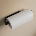 Produktbild: Designfabrik Hamburg Küchenrollenhalter ohne Bohren | Papierrollenhalter Wand | Rollenhalter selbstklebend | Küche Aufbewahrung & Organisation | Zewa Rollenhalter Schwarz