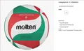 Produktbild: Molten Volleyball V5M2000 weiß/grün/rot Training Schule Verein Indoor weich NEU!