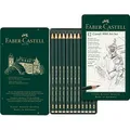 Produktbild: FABER-CASTELL Castell 9000 Art Set Bleistift-Set B, H, HB, 2H, 2B, F, 3B, 4B, 5B, 6B, 7B, 8B grün, 12 St.