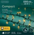 Produktbild: Lumineo LED-Lichterkette Lumineo Lichterkette COMPACT 1000 LED 22,5 m klassisch warm, grün, Dimmbar, Timer, Indoor/Outdoor, + 5 m Zuleitung