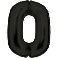 Produktbild: Amscan Maxi Folienballon Zahl 0 schwarz satin (1 x) (46997164)