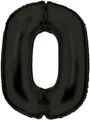 Produktbild: Amscan Große Zahl 0 Silk Lustre schwarz Folienballon N34 verpackt 86 cm