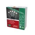 Produktbild: Konstsmide Micro LED Lichterkette, gefrostet, verschweißt, 10 warm weiße Dioden, 30V Innentrafo, dunkelgrünes Kabel - 6340-120