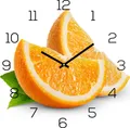 Produktbild: levandeo Wanduhr Glas 30x30cm Glasuhr Uhr Glasbild Frucht Küchenuhr Orange Deko