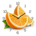 Produktbild: levandeo Wanduhr Glas 30x30cm Glasuhr Uhr Glasbild Frucht Küchenuhr Orange Deko Fruit Küchendeko