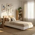 Produktbild: BETT LOFT mit Lattenrost/ Bett 90x190 - Weiß & gebleichte Eiche