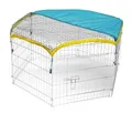 Produktbild: Kerbl Pet Freigehege, Auslauf, 6 Gitterelemente á 56,5x56,5cm, Metall verzinkt, mit Abdeckung und Sonnenschutz, erweiterbar