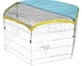 Produktbild: Freigehege 6-eckig inkl Netz- / Sonnenschutz Ø 110 cm verzinkt