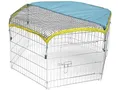 Produktbild: Kerbl Freilaufgehege Kleintiere inkl. Sonnenschutz & Netz 56,5 x 56,5 cm