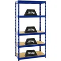 Produktbild: PROREGAL Schwerlastregal Tiger HxBxT 180 x 90 x 45 cm Fachlast 265 kg 5-Ebenen Blau