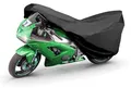 Produktbild: Motorrad Abdeckplane All Weather M, 100% wasserdichte Outdoor Motorrad Plane, Ganz-Jahres-Schutz Abdeckplane schwarz 215x95x120 cm