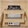 Produktbild: Artsauna Fasssauna Spitzbergen 180 - 4 Personen, 6 kW Ofen, Zubehör - Fichtenholz Sauna